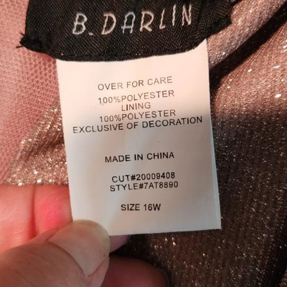 B. Darlin Rose/Pink Shimmer Dress - Picture 3 of 6